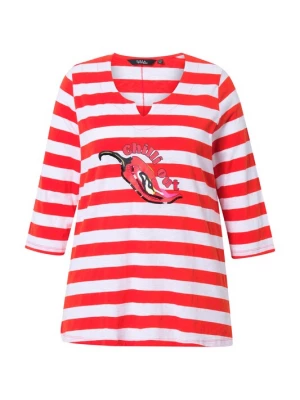 Foto van product Ulla Popken Shirt lichtrood / wit