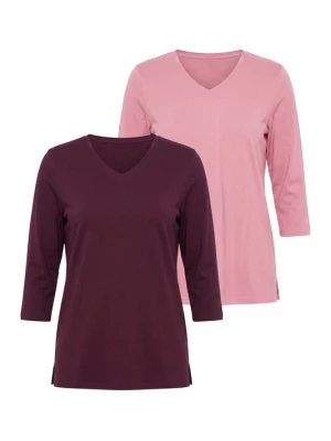 Foto van product Ulla Popken Shirt lichtroze / bourgogne