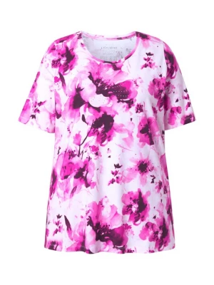 Foto van product Ulla Popken Shirt lila / neonlila / wit