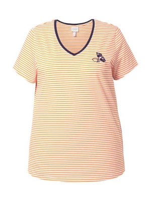 Foto van product Ulla Popken Shirt marine / donkergeel / wit