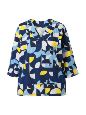 Foto van product Ulla Popken Shirt marine / lichtblauw / geel / wit