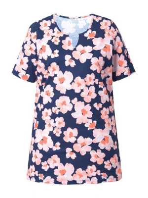 Foto van product Ulla Popken Shirt marine / oranje / rosa