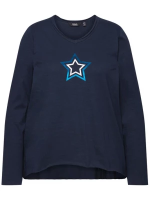 Foto van product Ulla Popken Shirt marine / royal blue / koningsblauw / donkerblauw / wit