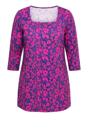Foto van product Ulla Popken Shirt marine / roze gemêleerd