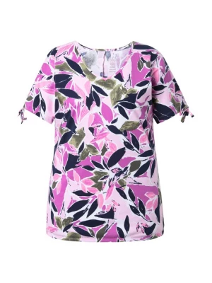 Foto van product Ulla Popken Shirt nachtblauw / olijfgroen / lichtroze / wit