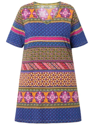 Foto van product Ulla Popken Shirt navy / geel / groen / lichtroze