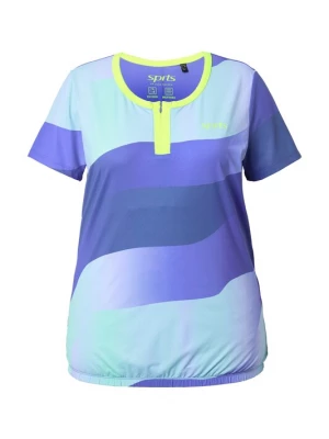Foto van product Ulla Popken Shirt navy / lichtblauw / neongroen / lila