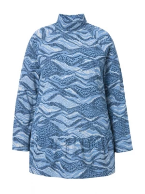 Foto van product Ulla Popken Shirt navy / lichtblauw / wit