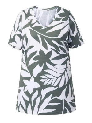Foto van product Ulla Popken Shirt olijfgroen / wit