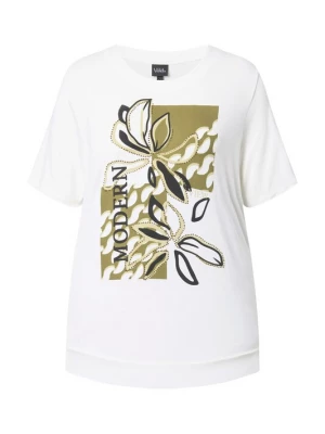 Foto van product Ulla Popken Shirt olijfgroen / zwart / offwhite