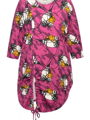 Foto van product Ulla Popken Shirt oranje / fuchsia / zwart / wit