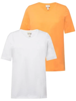Foto van product Ulla Popken Shirt perzik / wit
