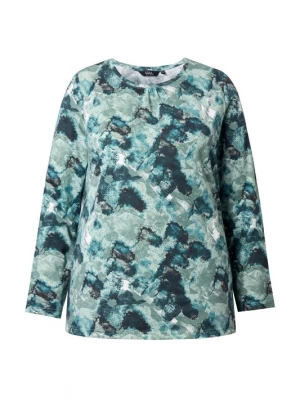 Foto van product Ulla Popken Shirt petrol / mintgroen / zwart / wit