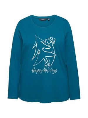 Foto van product Ulla Popken Shirt petrol / wit