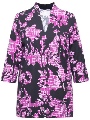 Foto van product Ulla Popken Shirt 'Pima' pink / zwart / wit