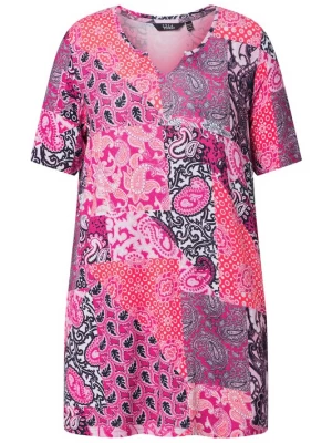 Foto van product Ulla Popken Shirt pink / zwart / wit