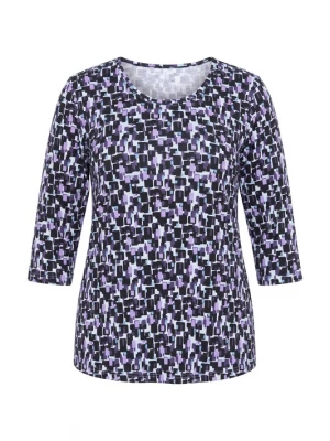 Foto van product Ulla Popken Shirt pruim / donkerlila / wit