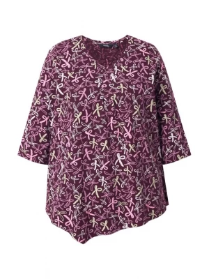 Foto van product Ulla Popken Shirt pruim / wit