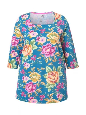Foto van product Ulla Popken Shirt royal blue / koningsblauw / gemengde kleuren