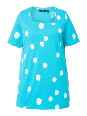 Foto van product Ulla Popken Shirt royal blue / koningsblauw / wit