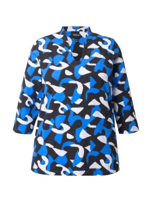 Foto van product Ulla Popken Shirt royal blue / koningsblauw / zwart / wit