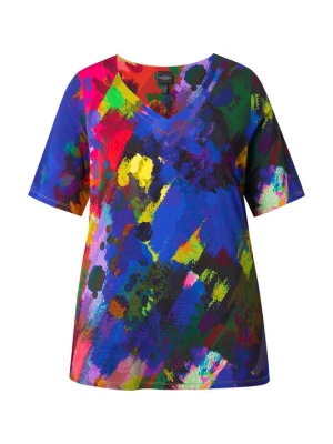 Foto van product Ulla Popken Shirt saffier / donkerblauw / geel