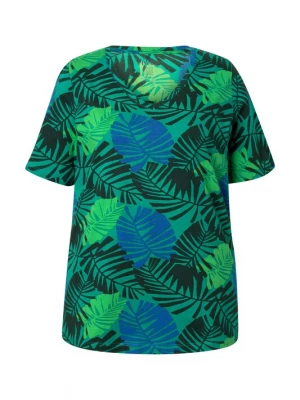 Foto van product Ulla Popken Shirt saffier / neongroen / donkergroen / zwart