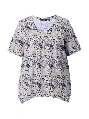 Foto van product Ulla Popken Shirt sand / lichtgrijs / zwart / wit
