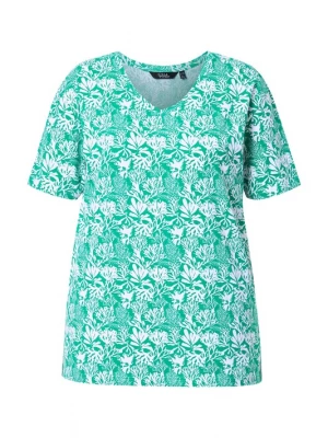 Foto van product Ulla Popken Shirt smaragd / wit