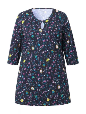 Foto van product Ulla Popken Shirt turquoise / donkergeel / sering / zwart
