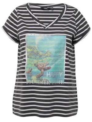 Foto van product Ulla Popken Shirt turquoise / groen / zwart / wit