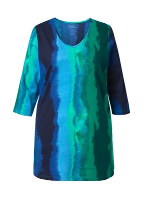 Foto van product Ulla Popken Shirt turquoise / hemelsblauw / donkerblauw / jade groen