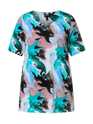 Foto van product Ulla Popken Shirt turquoise / mauve / zwart / wit