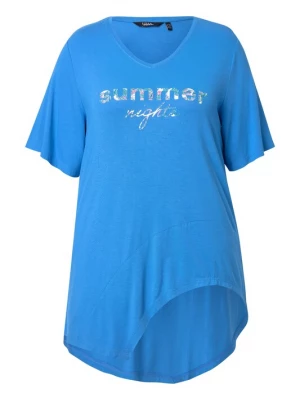 Foto van product Ulla Popken Shirt ultramarine blauw / wit