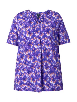Foto van product Ulla Popken Shirt violetblauw / oranje / wit