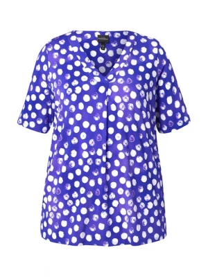 Foto van product Ulla Popken Shirt violetblauw / wit