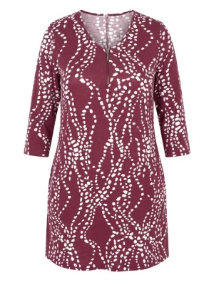 Foto van product Ulla Popken Shirt wijnrood / wit