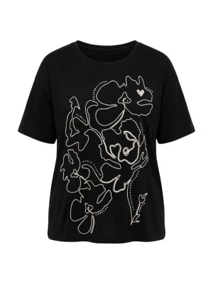 Foto van product Ulla Popken Shirt zwart / natuurwit