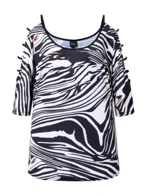 Foto van product Ulla Popken Shirt zwart / parelwit
