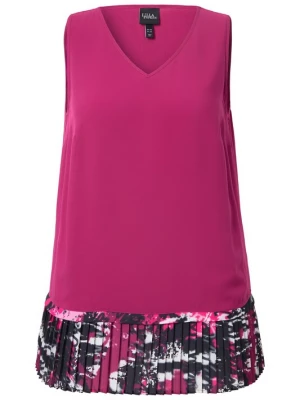 Foto van product Ulla Popken Top blauw / donkerroze / wit