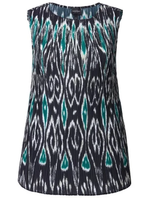 Foto van product Ulla Popken Top jade groen / zwart / wit