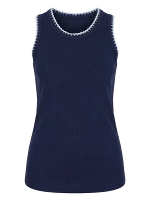 Foto van product Ulla Popken Top marine / wit