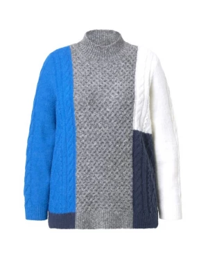 Foto van product Ulla Popken Trui blauw / donkerblauw / grijs gemêleerd / wit