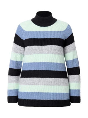 Foto van product Ulla Popken Trui blauw / grijs gemêleerd / mintgroen / zwart