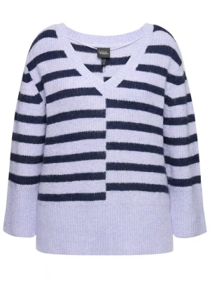 Foto van product Ulla Popken Trui donkerblauw / lichtlila