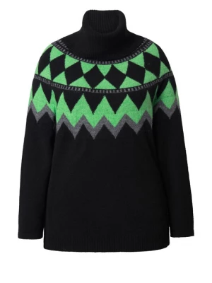 Foto van product Ulla Popken Trui lichtgroen / zwart