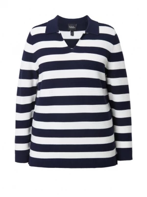 Foto van product Ulla Popken Trui marine / wit