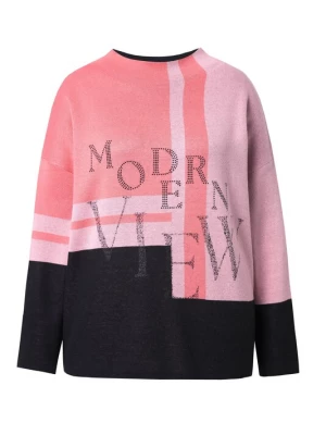 Foto van product Ulla Popken Trui rosa / framboos / zwart