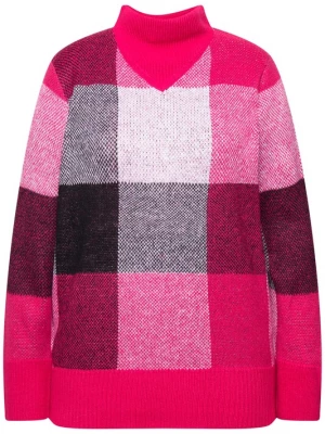 Foto van product Ulla Popken Trui roze gemêleerd / zwart gemêleerd