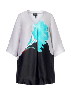 Foto van product Ulla Popken Tuniek beige / cyaan blauw / zwart